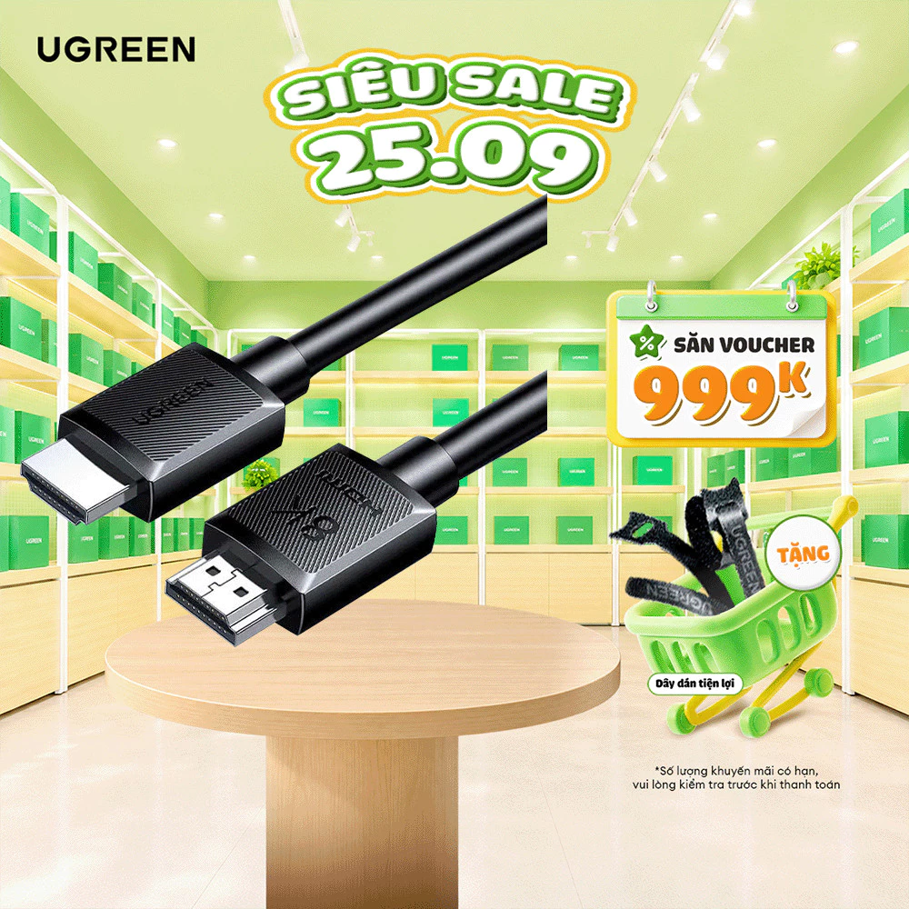 Cáp HDMI 2.1 1M-5M Ugreen HD175 | Hỗ trợ 8K@60Hz 48Gbps | Hỗ trợ HDR eARC | Bảo hành 18 tháng 1 đổi 1 45430