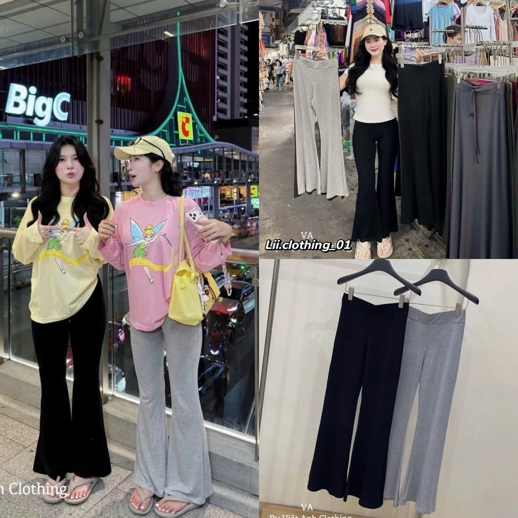 Quần dài thun loe thái lan Rainbow - Hàng chuẩn Thái (kèm ảnh thật)