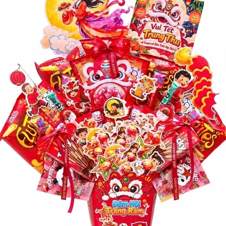 50 thẻ kẹo sticker trung thu ( ko keo dán)