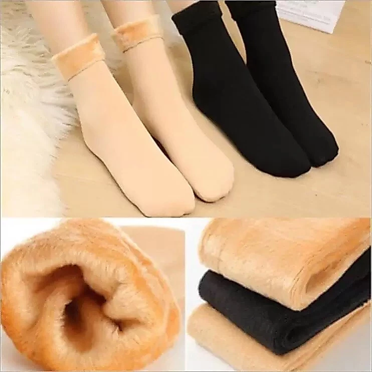 Sét 5 Đôi Tất lót nỉ lông giữ nhiệt siêu ấm dành cho nữ