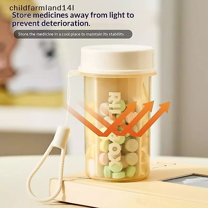 Hộp đựng thuốc trong suốt di động Childproof Lo Nhiều ngăn BPA Free dành cho người cao tuổi Quản lý thuốc hàng tuần