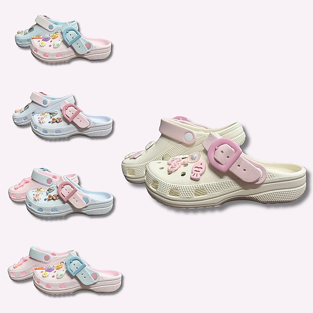 ( Chọn Charm ) Dép Buckle TA Store Có Khuy Cao 3cm Chất Liệu Eva