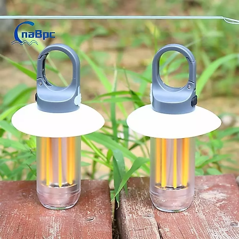 < CnaBpc > Đèn pin sạc LED có thể treo Đèn lồng cắm trại Đèn ngoài trời di động để đi bộ Lều câu cá Cắm trại mới