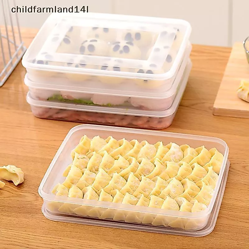 Hộp Bảo Quản Nhà Bếp Tủ Lạnh Tổ Chức Hộp Đựng Thực Phẩm Trong Suốt Khay Cho Bánh Bao Trái Cây Rau Củ Bánh Thịt