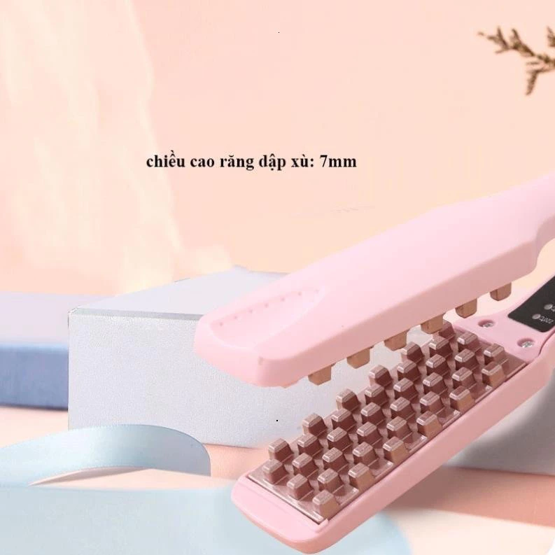 Máy bấm dập phồng chân tóc răng vuông 4 cấp độ điều khiển nhiệt độ thông minh dễ sử dụng