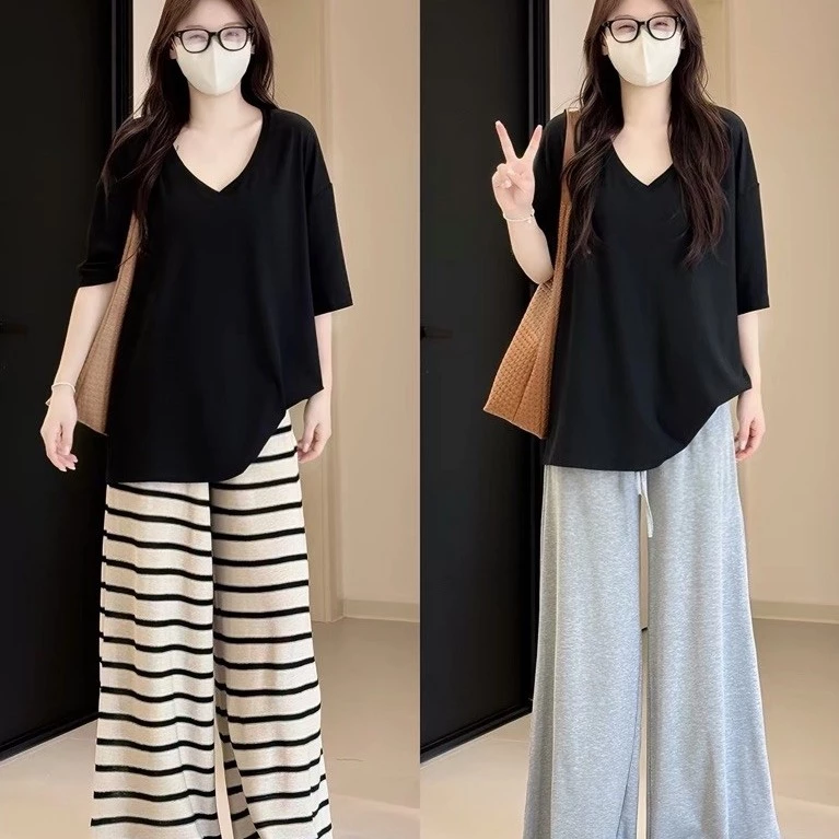 [The Spark] Áo Thun Trắng Cổ V Basic – Cổ V rút eo Cotton Xược Mềm Nhẹ, Form Rộng Dễ Mặc