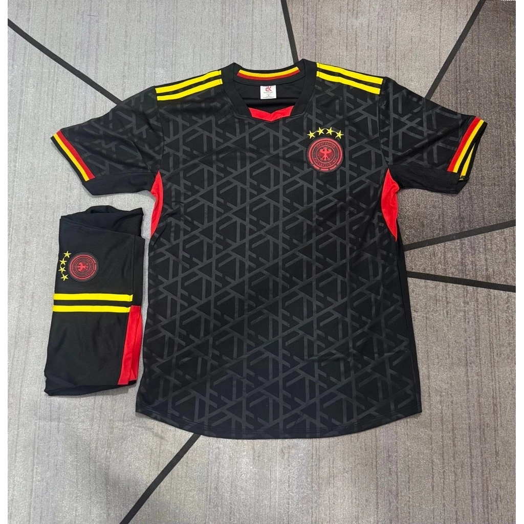 Đức Đen 2026 Bộ Quần Áo Bóng Đá Thun Mè Cao Cấp ( Có In Tên Số) Logo thêu Loc Sport
