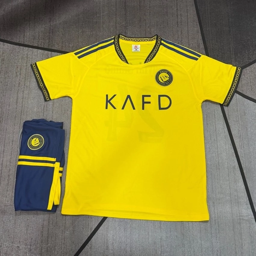 Alnassr Vàng 2026 Bộ Quần Áo Bóng Đá Thun Mè Cao Cấp ( Có In Tên Số) Logo thêu Loc Sport