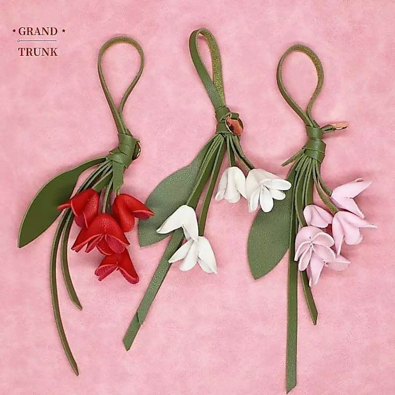 [INVN] Thời Trang Da PU Mô Phỏng Osmanthus Móc Khóa Túi Mặt Dây Chuyền Trang Trí Hoa Nhân Tạo Bapa Treo Đồ Trang Trí Quà Tặng Mới