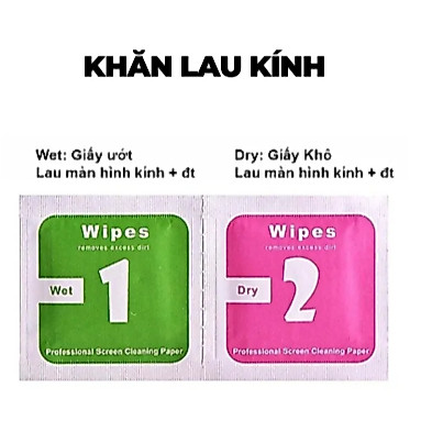 Giấy Lau 1-2 - Kính Cường Lực Iphone Viền Cong Trong Suốt