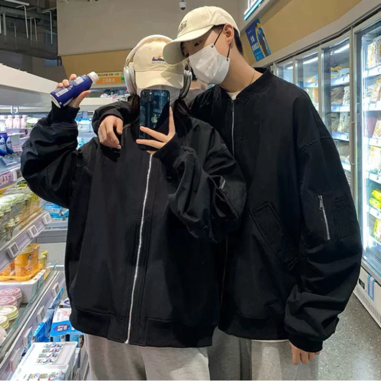 Áo Bomber Jacket Tay Nhún Nam Nư Mặc Đôi Tay Túi Hộp | Chất Vải Dù 2 Lớp Dày Dặn Form Rộng Siêu Xinh Bassic 2025