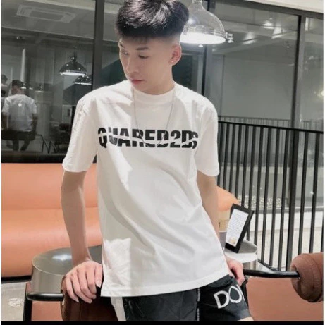 Áo Thun Nam Nữ in chữ dsq2 nhiễu sóng  Hottt . Áo Phông Unisex nhiễu sóng Form Rộng Siêu Hot 2025.s01 Boy Phố 2025