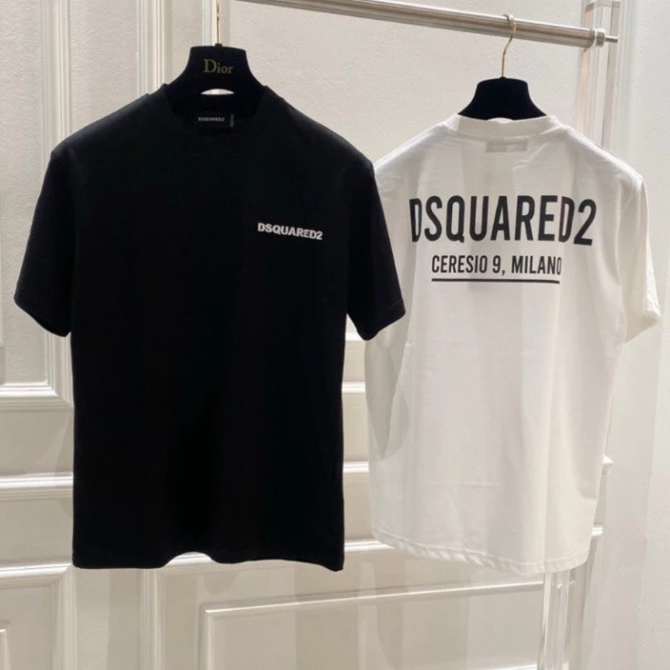 Áo Thun Nam Nữ Đsq-2 In Chữ Dsquared milano 2 Mặt. Áo Phông Unisex Dsquared2 Form Rộng Siêu Hot 2024.s01 Boy Phố 2025