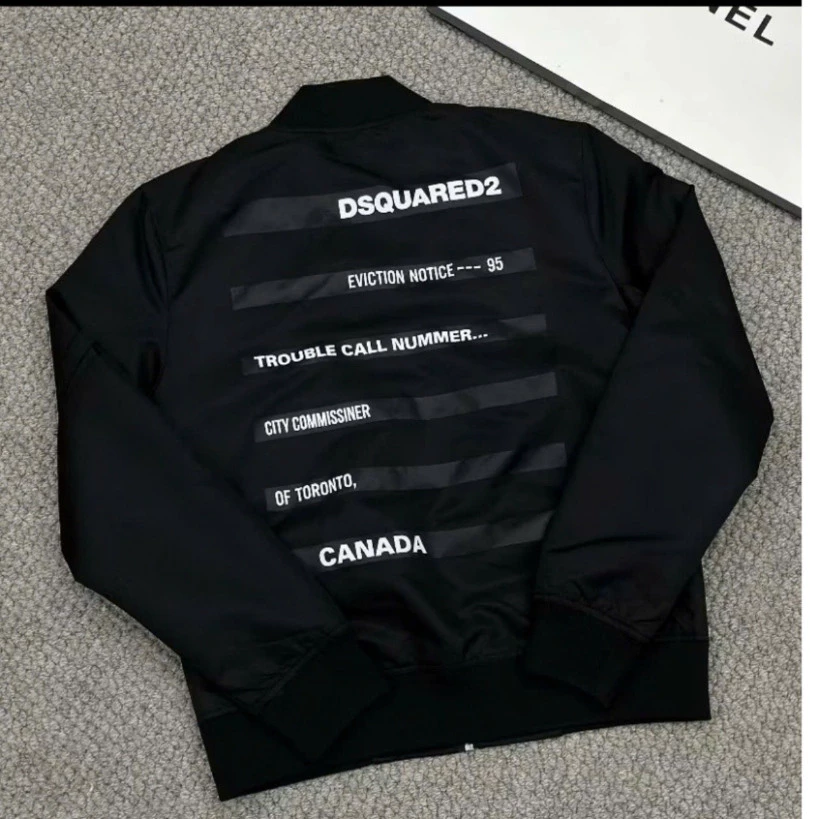 ÁO KHOÁC GIÓ DSQ2 CANADA NAM NỮ IN CHỮ SAU LƯNG SIÊU NÉT, ÁO KHOÁC BOMBER THỜI THƯỢNG Boy Phố 2025