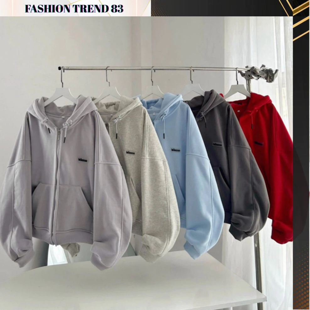 Áo Khoác Hoodie Form Boxy Dessuu Túi Ngược Nhiều Màu Nam Nữ Tay Phồng Boy Phố 2025