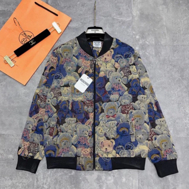 Áo Khoác Bomber Hình Gấu Áo Khoác Gấu 2 Lớp Chất Gấm Dệt Cao Cấp  2025