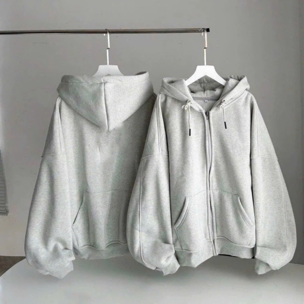 Áo Khoác Hoodie Zip Trơn Cực Dày Dặn - Áo Khoác Nỉ Bông Cao Cấp Form Dáng Unisex Nam Nữ Cực Hotrrend  2025