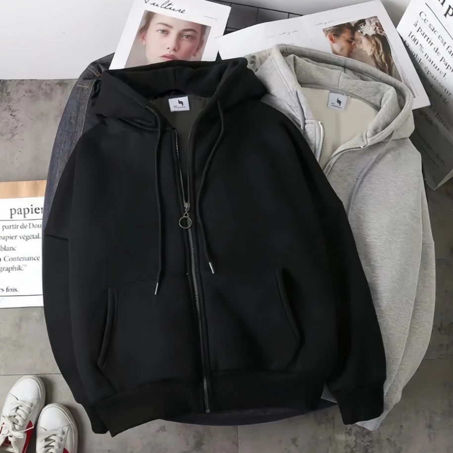 Áo Khoác Hoodie Zip Lót Lông Cừu Cực Dày Dặn - Áo Khoác Nỉ Bông Cao Cấp Form Dáng Unisex Nam Nữ Cực Hotrrend 2023  2025