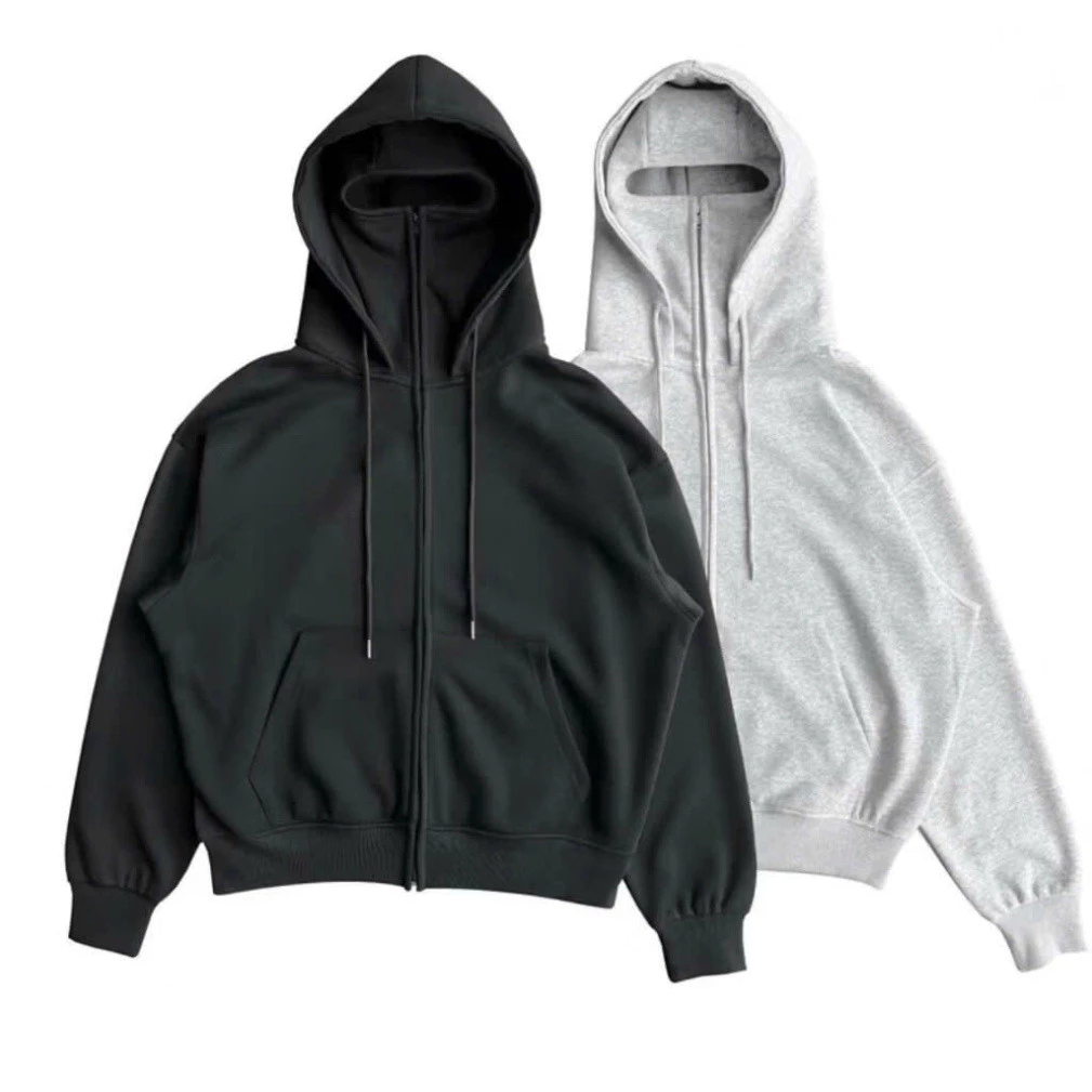Áo khoác hoodie zip chống nắng ninja unisex nam nữ  nón 2 lớp trùm Đầu chóng nắng Đi chơi Đi Phượt tt