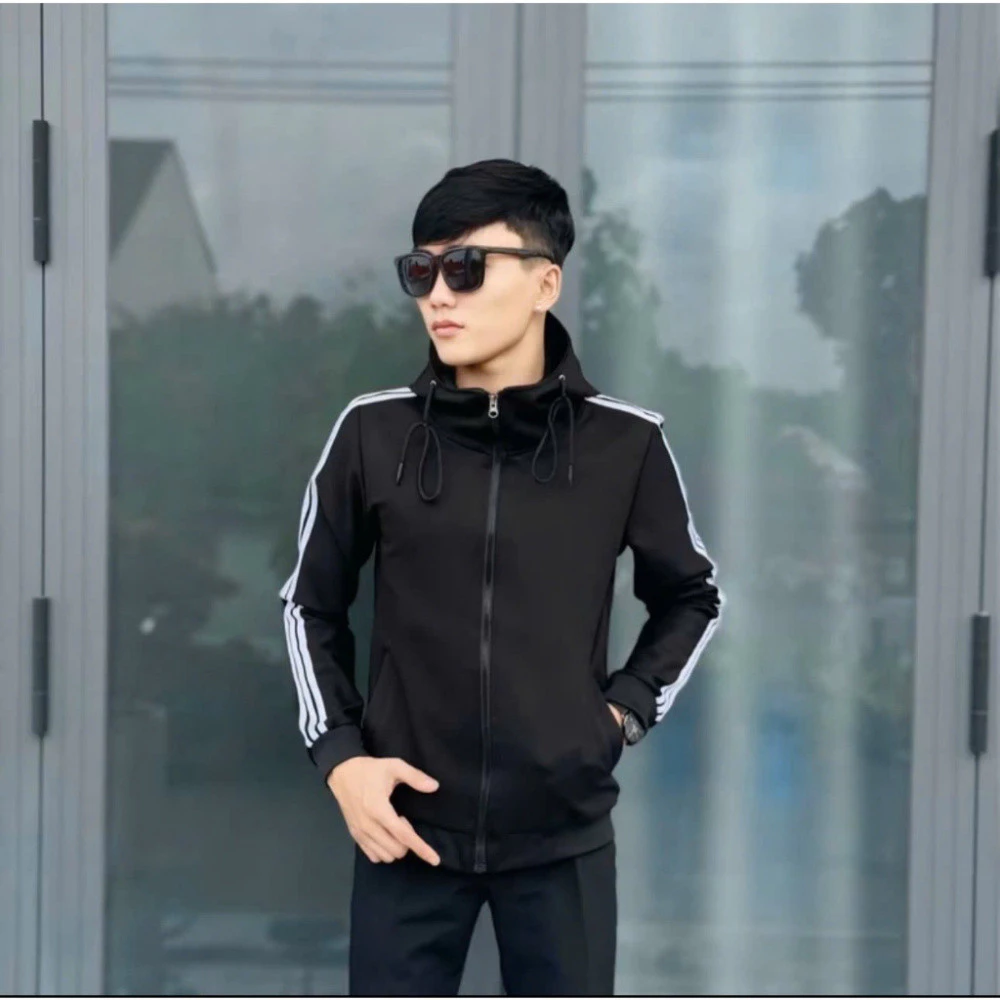 Áo Khoác Nam DAD Phối Sọc Tay Cao Cấp QC Có Nón Hàng Đẹp  2025
