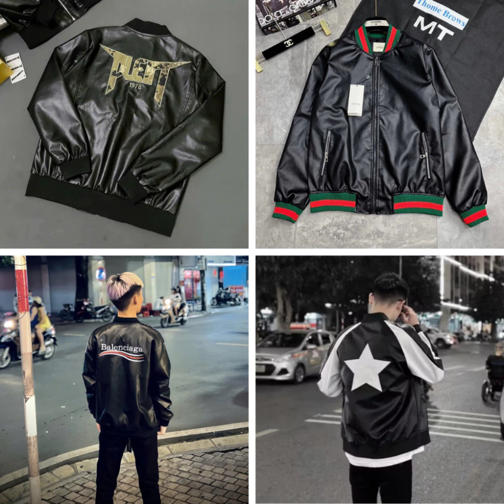 Áo Khoác Da 2 Lớp Nhiều Mẫu Áo Khoác Bomber Jacket Da Nam Nữ Cao Cấp  2025