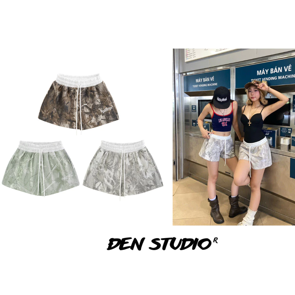 (TDS STUDIO) QUẦN SHORT NỈ BÔNG HỌA TIẾT LÁ CÂY COTTON PREMIUM (QS7)