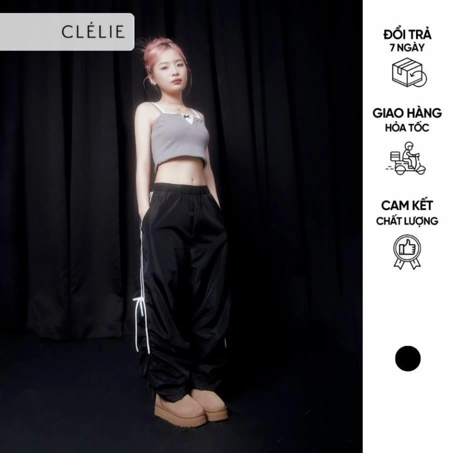 Quần dù nữ ống nhún thắt nơ | REGAN PANTS -  CLÉLEI