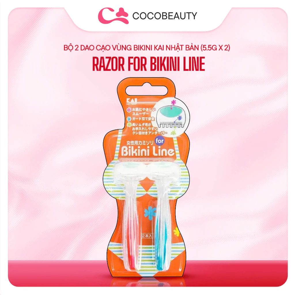 Bộ 2 Dao Cạo Vùng Bikini KAI Nhật Bản (5.5g x 2)