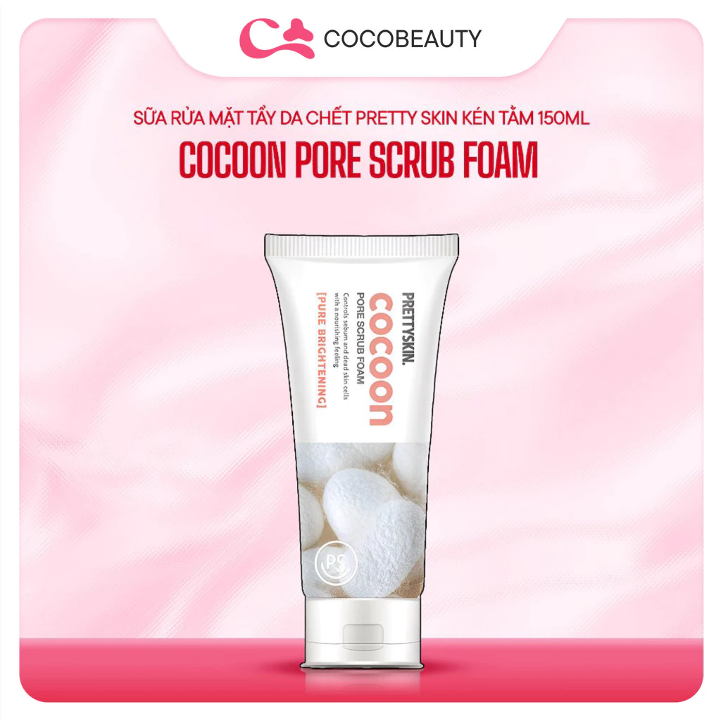Sữa Rửa Mặt Tẩy Da Chết Pretty Skin Cocoon Kén Tằm 150ml