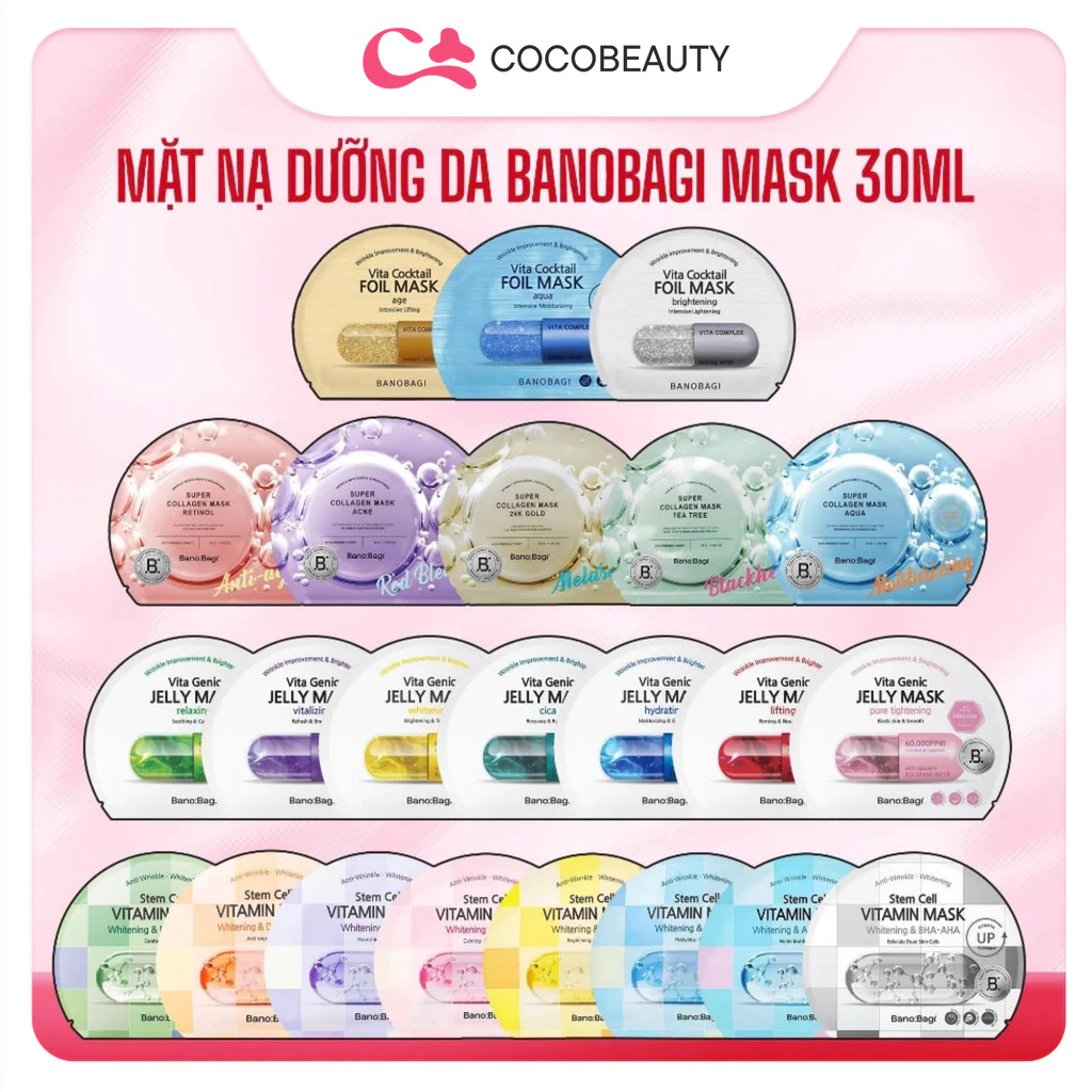 Mặt Nạ Bổ Sung Vitamin thần thánh Victa Genic BANOBAGI 30ml