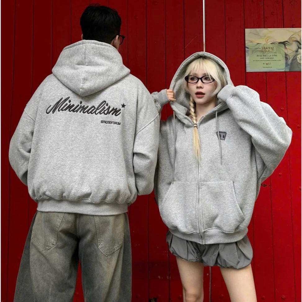 ( Áo KHoác ) ÁO Hoodie Zip Form Boxy NQ30 BLISS Thêu , Áo Khoác Nỉ Hoodie Form Rộng Nam Nữ Unisex 2026