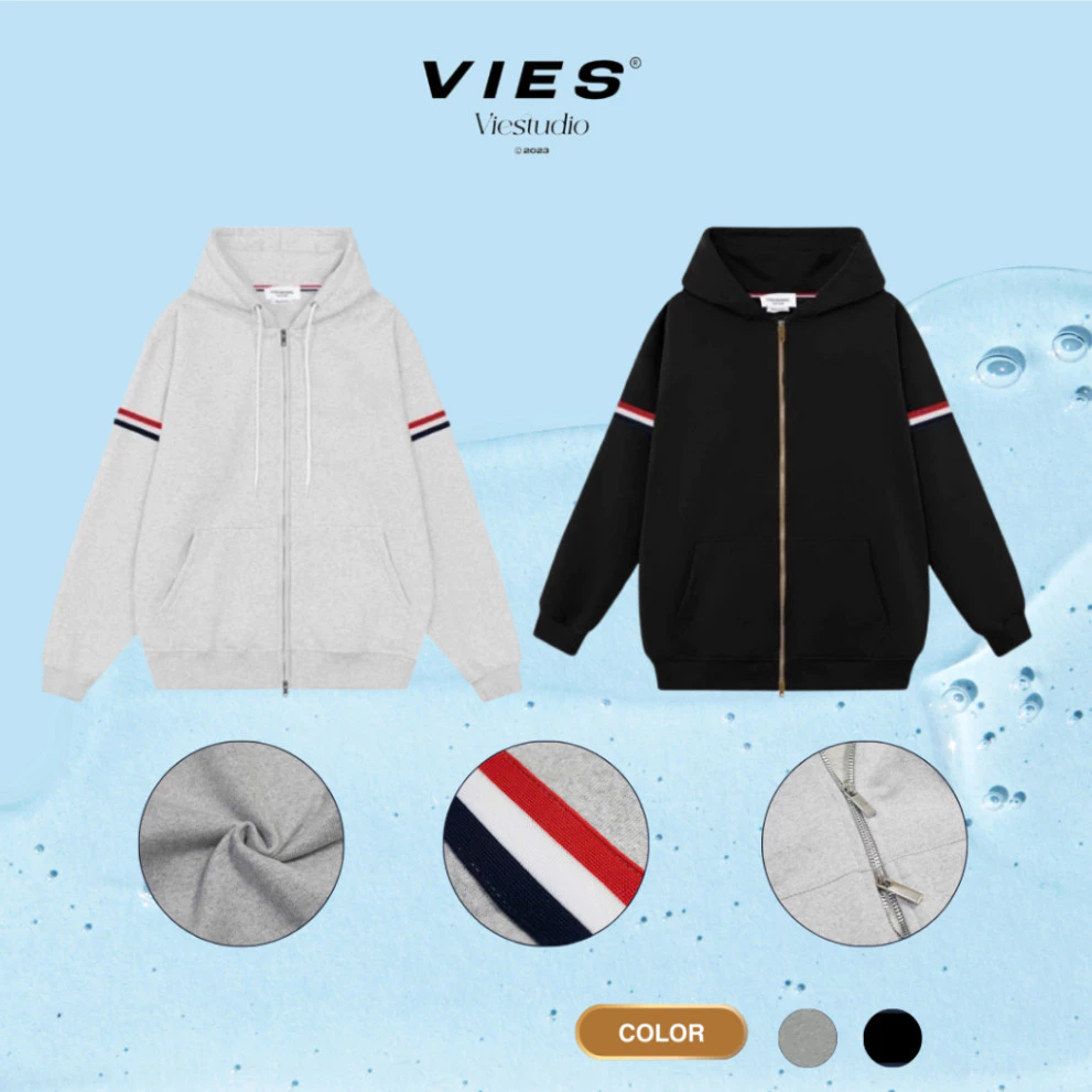 Áo Khoác Hoodie Th.om B.rown.e Zip Dây Xỏ Nón  Chất Nỉ Chân Cua Dày Dặn Full Tag Mác Form Rộng Unisex nam và nữ
