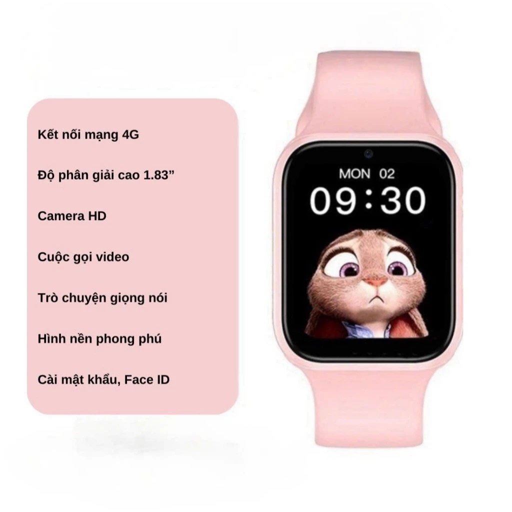 Đồng Hồ Định vị Trẻ Em Y36B Nghe Gọi Video 4G, Định Vị, chống nước IP67,sử dụng Tiếng Việt