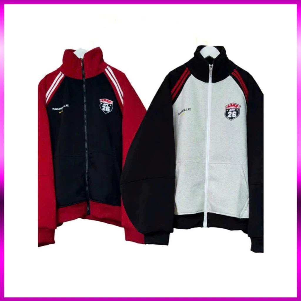 Áo Khoác Unisex Số 26 Chạy Sọc Raplang, Hoodie Nỉ Dày Mịn, Dài Tay Rộng Kiểu Cánh Dơi, Phong Cách Thể Thao Chống Nắng