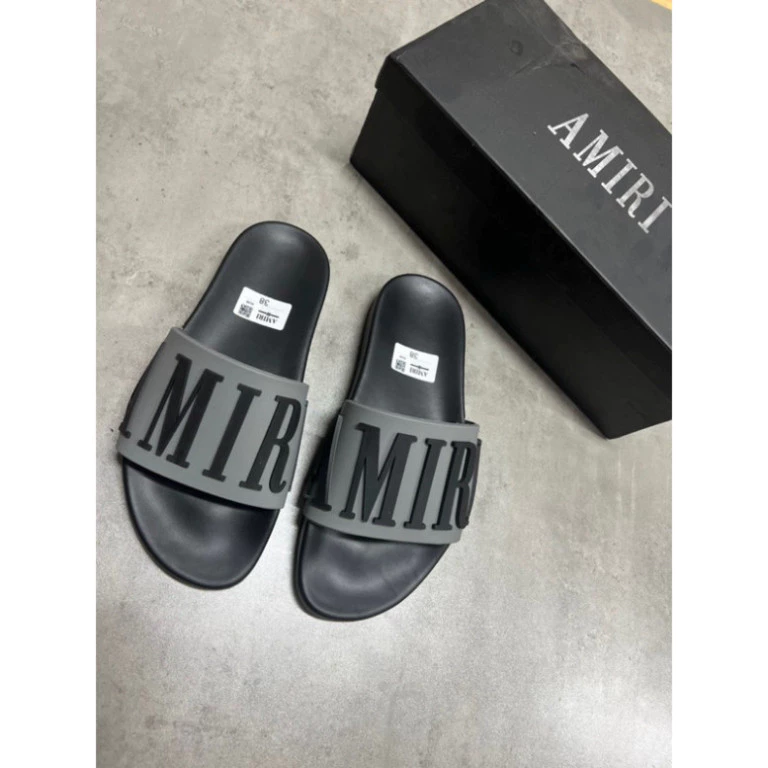 Dép Quai Ngang Unisex giới tính AMIRI Thời Trang,Trẻ Trung, Đế PU Đủ 3 Màu Đen, Trắng, Xám - Dép Nam Hot 2025 - BẢN ĐẸP