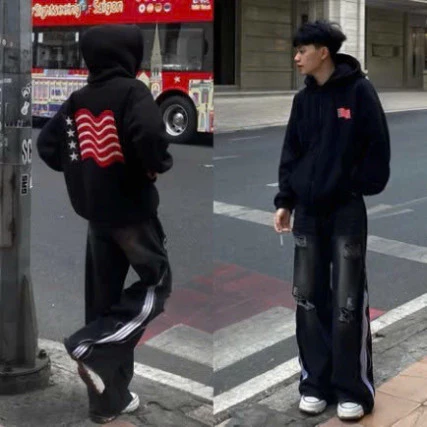 ÁO KHOÁC HOODIE CHUI , FROM CHUẨN NAM NỮ , MẪU MỚIcủa shop HD Zip , HỌA TIẾT IN LÁ CỜ MỸ Hot trend 2025
