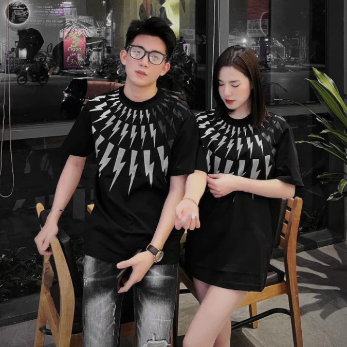 Áo Phông Nam Nữ Neil Barrett In Tia Sét In Cao Cấp. Áo Thun Unisex Thời Trang Siêu Cấp Hot Trend 2024 Hot trend 2025