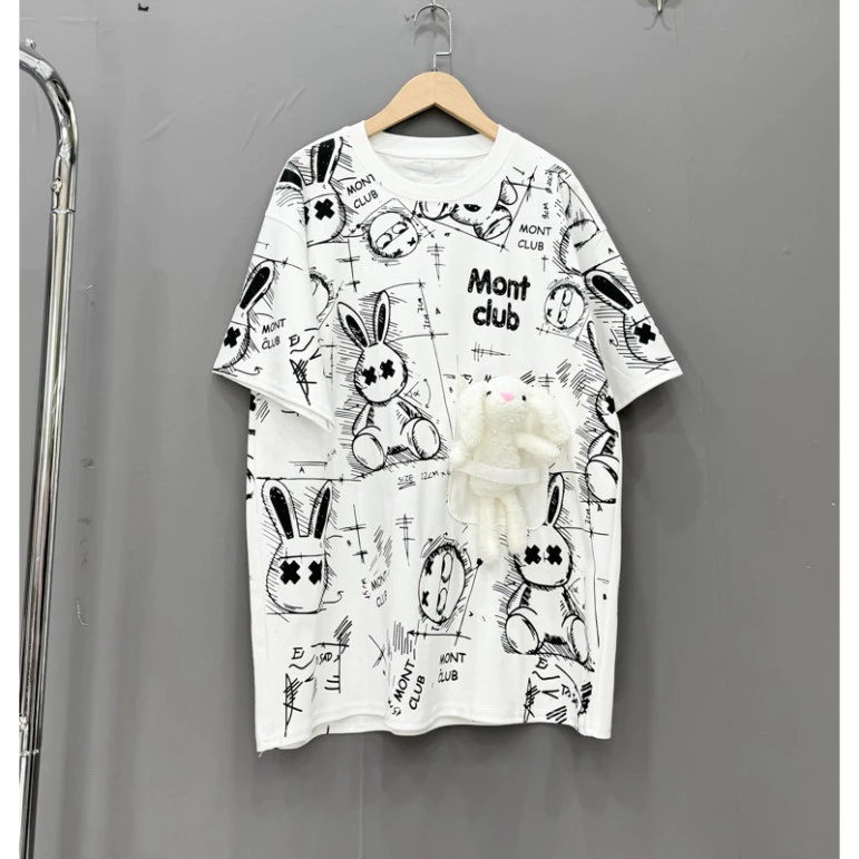 Áo phông Mont thỏ tai dài Unisex - Ảnh thật hót 2025 Hot trend 2025