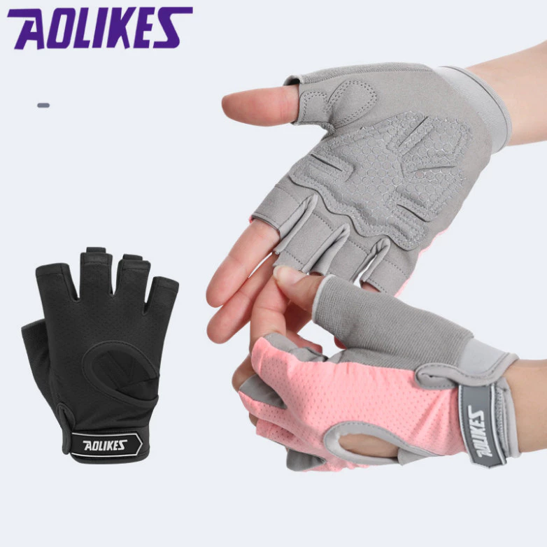 Găng tay tập gym nam nữ Aolikes HS119 - Êm ái, thoáng khí, phong cách và xinh đẹp