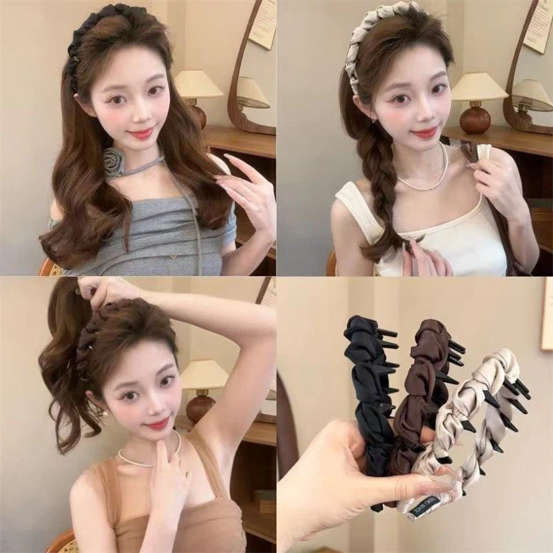 Băng Đô Tạo Phồng Gợn Sóng Bện Vải Tiểu Thư,Sang Trọng Dành cho nữ🍀FREESHIP🍀Bờm,Kẹp Cài Tóc Phong Cách Hàn Quốc