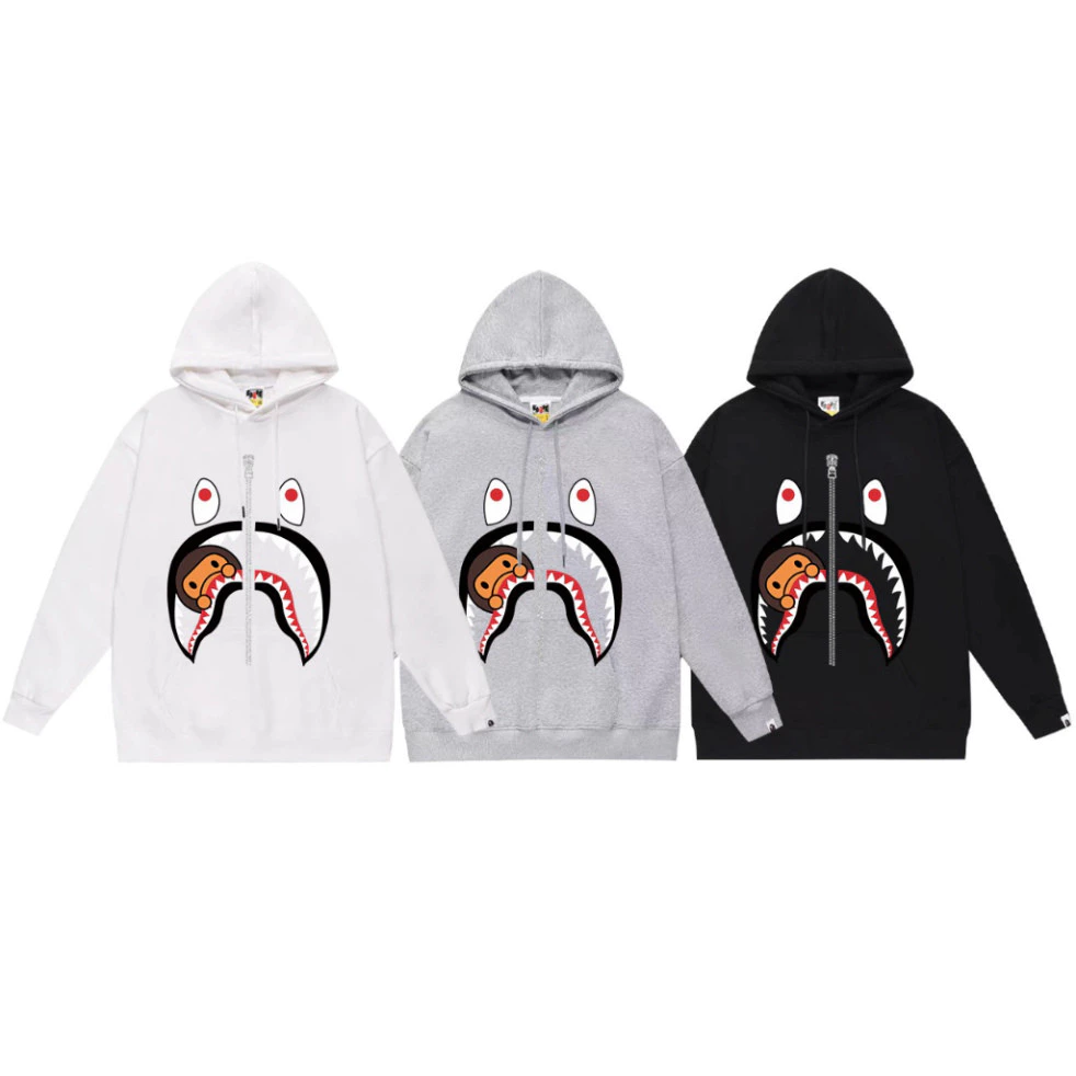 Áo Hoodie BAPE x Cá Mập Phối Khỉ Nhỏ Siêu Đẹp - Áo Khoác Đông Chất Liệu Nỉ Chân Cua Cao Cấp Hot Trend