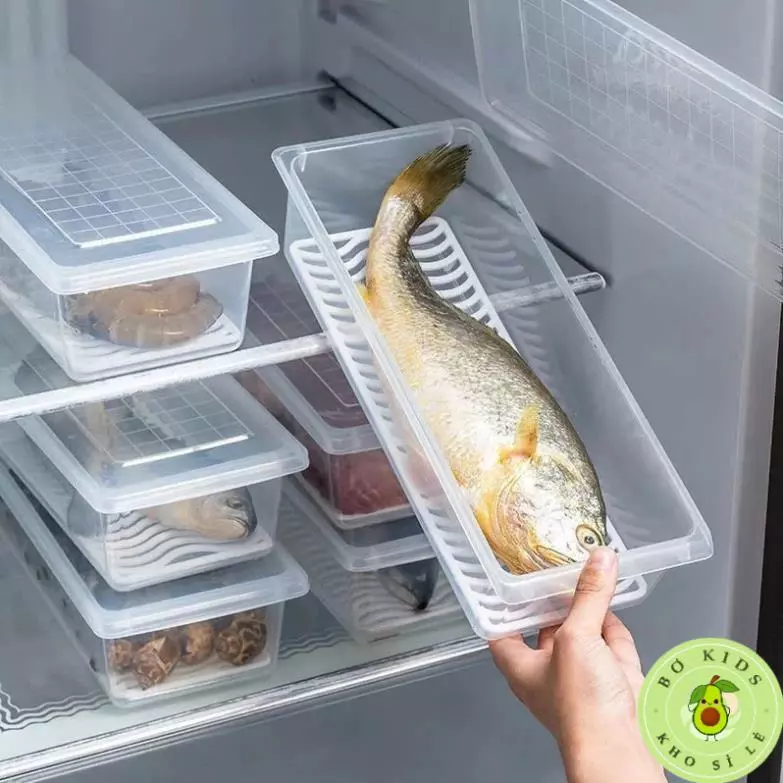 Hộp Đựng Thực Phẩm Nhựa Việt Nhật (6586) , Hoa Quả,Thức Ăn, Rau Củ Có Khay ráo nước