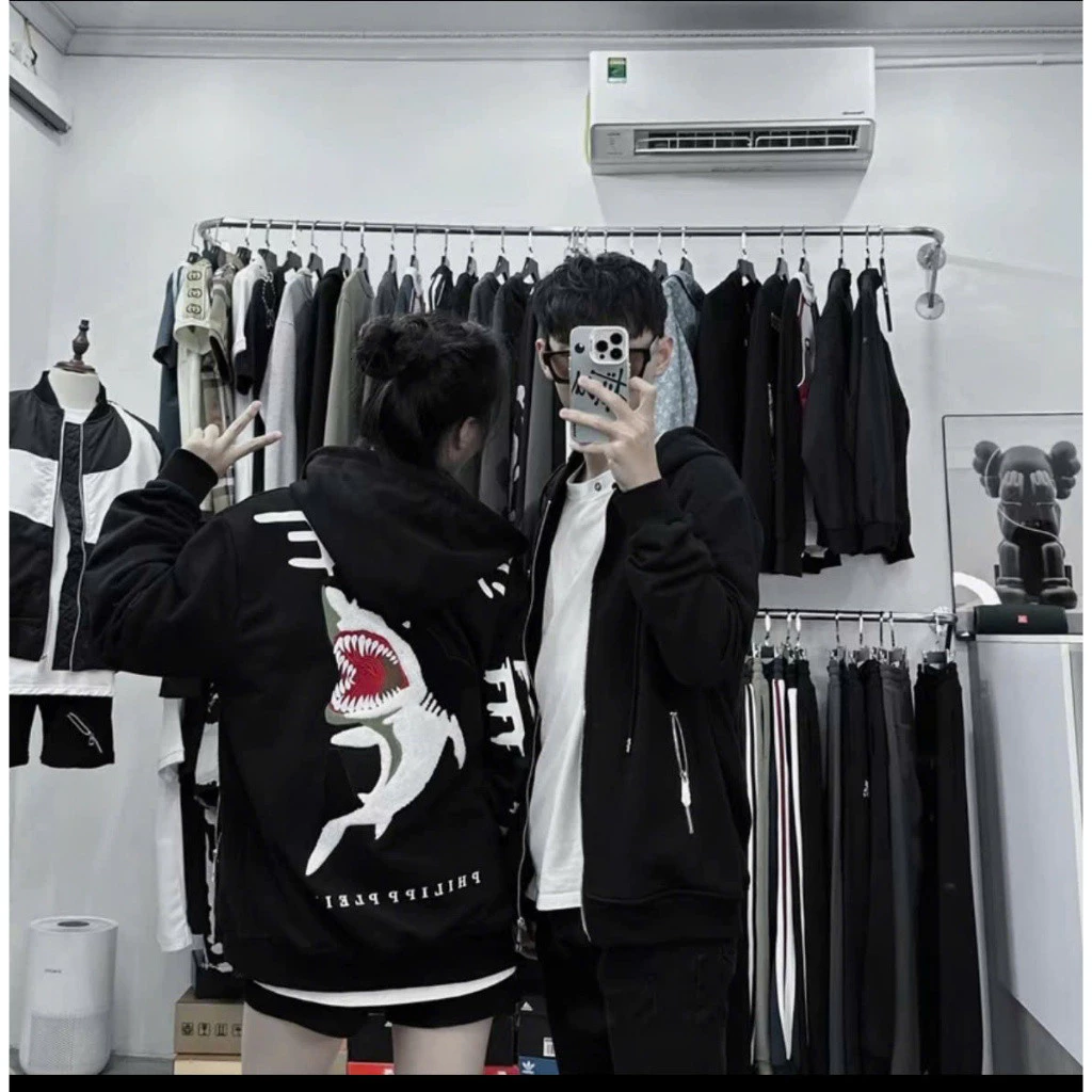 Áo Khoác Philip Plein Cá Mập Logo Thêu Nổi Chất Nỉ Tàu Dày Dặn Cao Cấp Cực Ấm Form Chuẩn Dễ Phối Đồ Hottrend Hot Trend 2