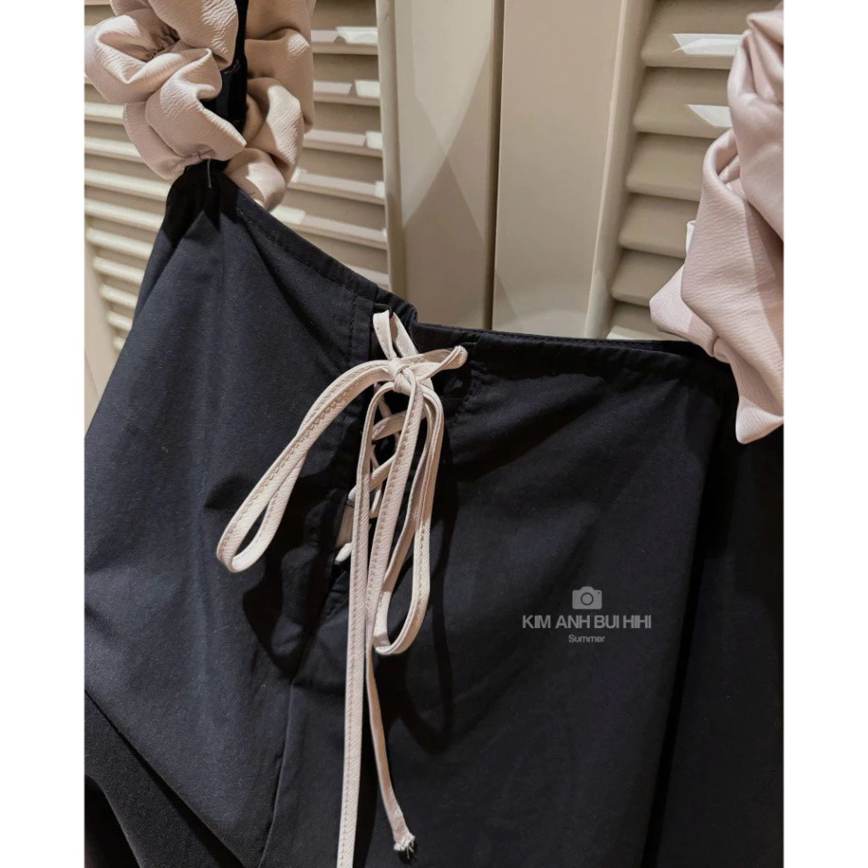 𝑴𝒐𝒏𝒔𝒕𝒂_𝒔𝒕𝒖𝒅𝒊𝒐//  Đầm Babydoll Vai Nơ Cổ Vuông Dáng Xòe Xinh Xắn – Váy Dự Tiệc Tiểu Thư, Đi Chơi, Vải Mềm Mịn