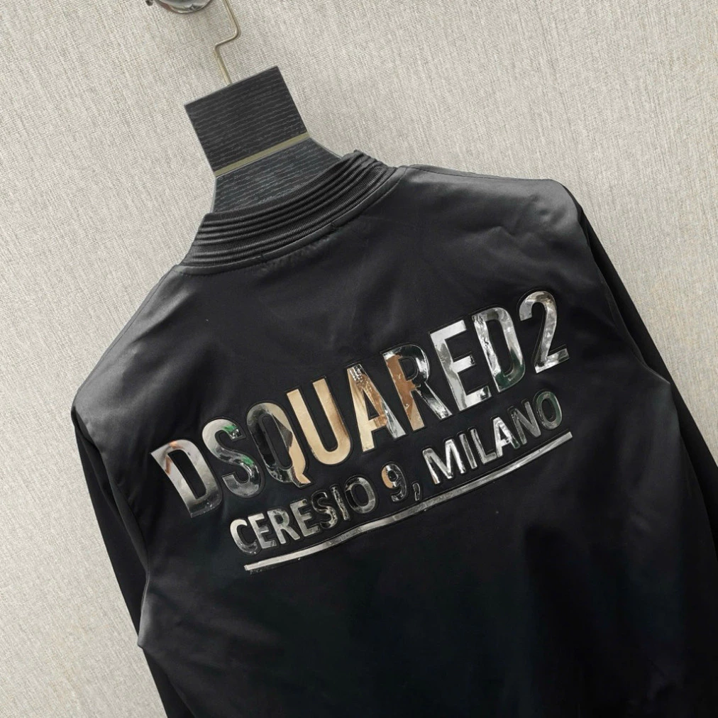 Áo Khoác Gió Nam DSQUARED2 Chữ Tráng Gương Bản Gió 2 Lớp Khóa Zip Tay Bo Siêu Đẹp Mẫu Mới Hot 2025 tt