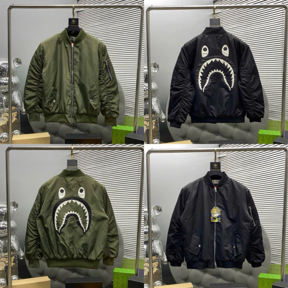 [HOT] Áo bomber gió unisex PB thêu hình miệng cá mập buồn, tay rút trần bông, phong cách boy phố AK242P.