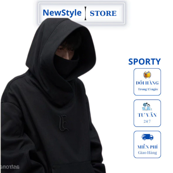 [HOT] Áo Hoodie Unisex - Áo Khoác Ninja Chất Liệu Nỉ Dày Dặn, Ấm Áp, Kèm Khăn Mũ Phong Cách Xu Hướng 2024