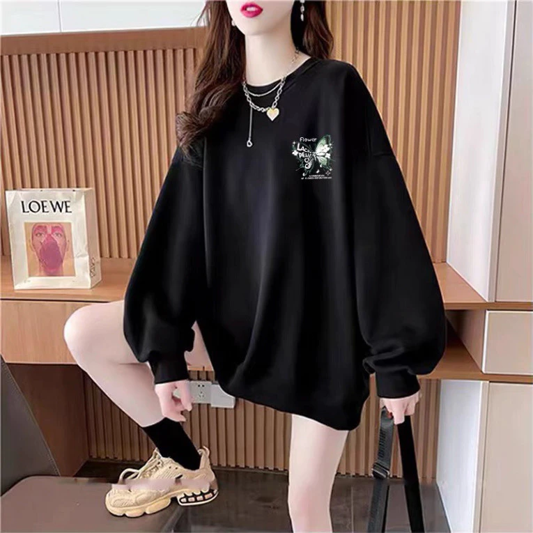 Áo hoodie chui sweatter mới hình con bướm, kiểu ngôi sao form thụng, giá sinh viên cho mùa đông siêu hot.