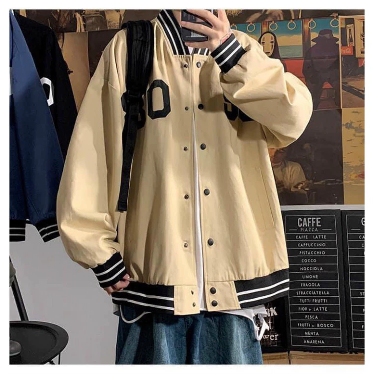 áo ấm Áo khoác bomber dù unisex có kiểu dáng rộng rãi, 2 lớp chất liệu 90 dành cho cả nam và nữ từ LANA FASHION  mùa đôn