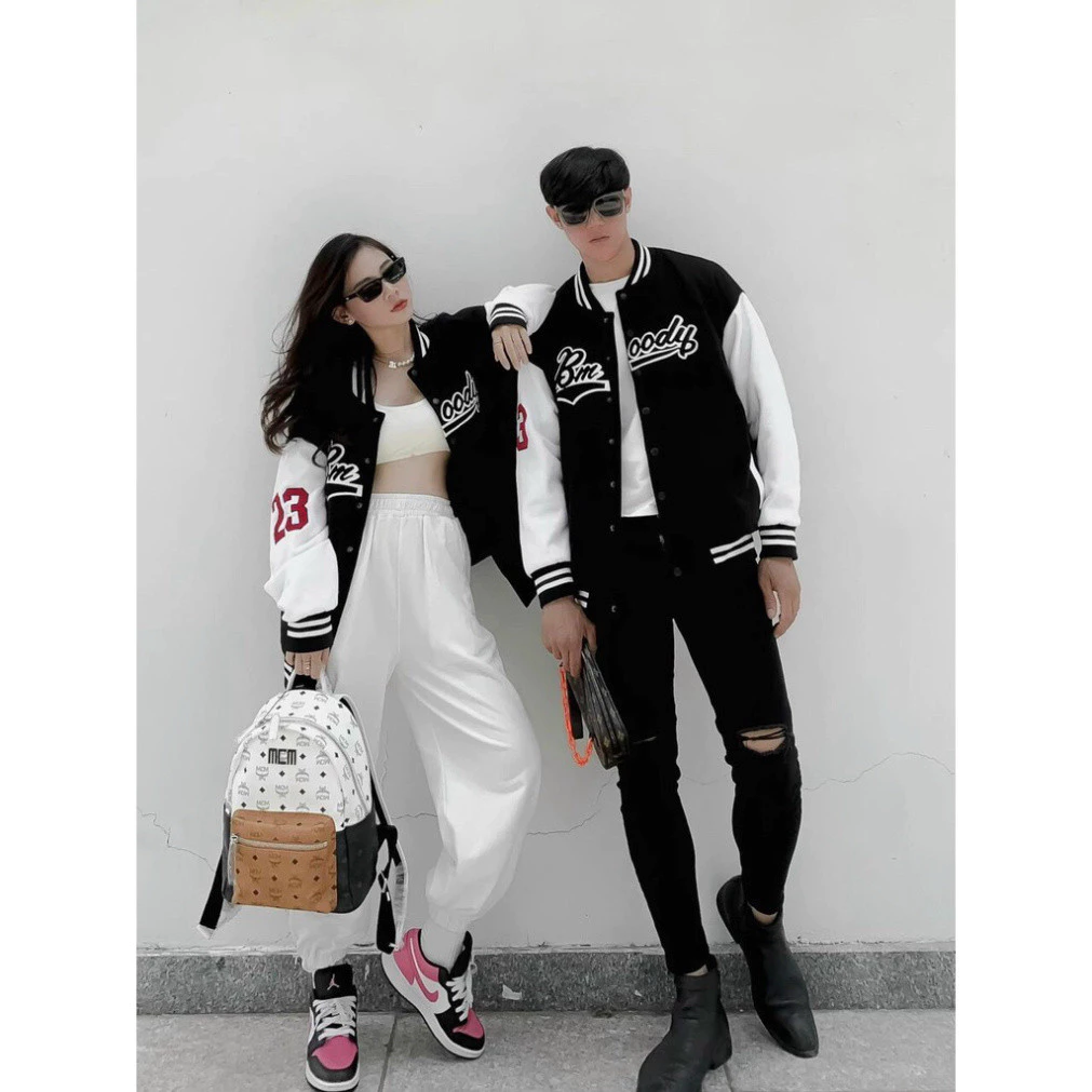áo ấm ```Áo khoác bomber unisex cho cặp đôi nam nữ, kiểu dáng rộng 2 lớp, 23 LANA FASHION chất liệu dù bền đẹp```  mùa đ